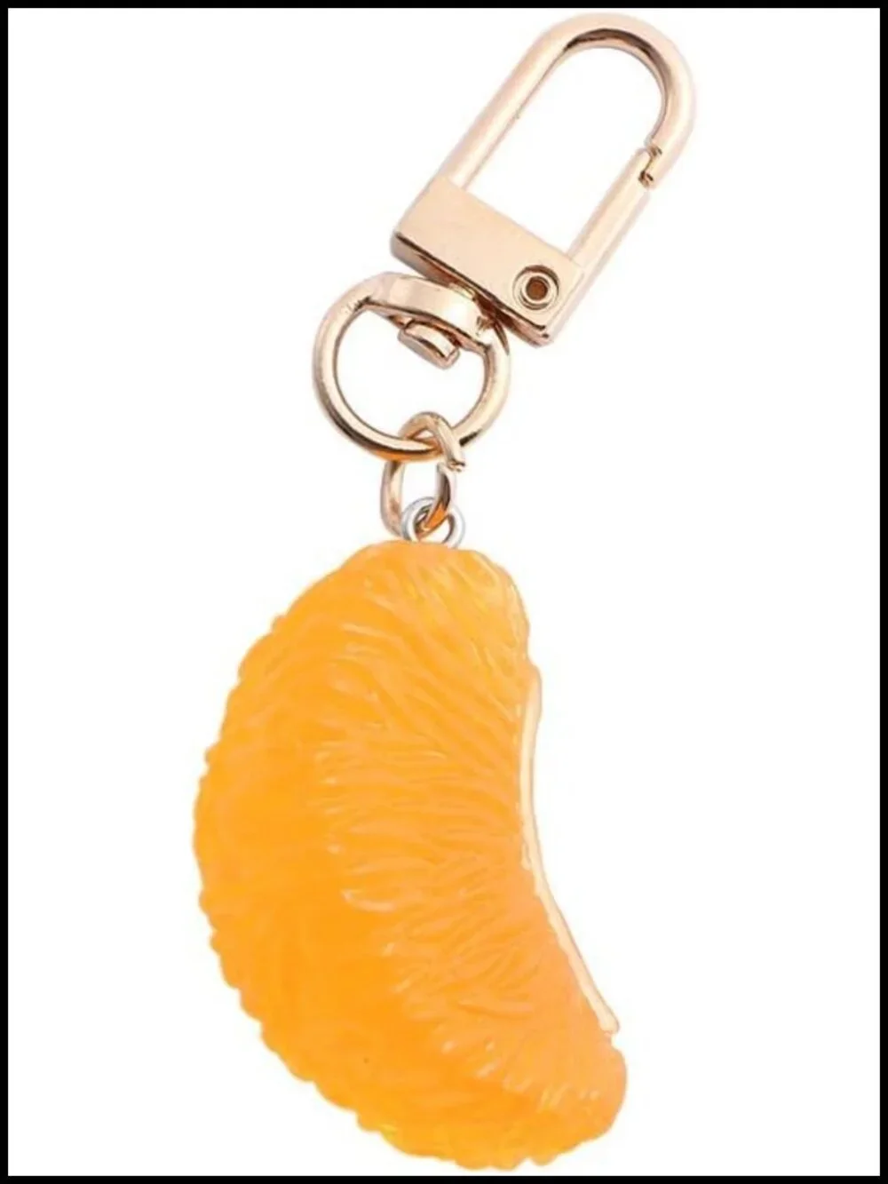 Simulation Orange Fruit Keychain Cute Orange Petal Pendant Car Bag Key Holder